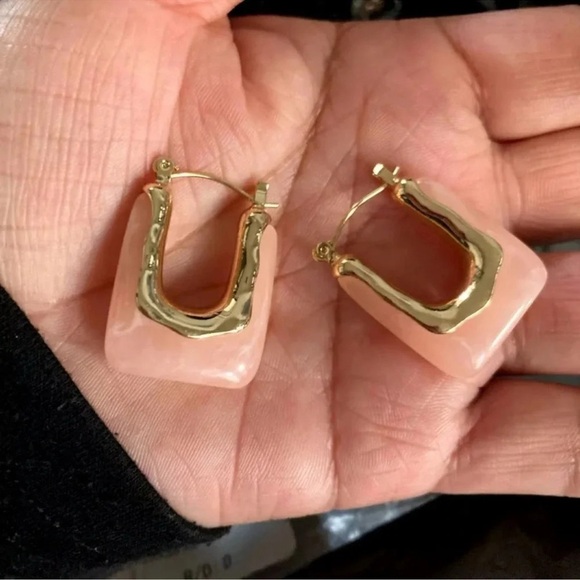 Anthropologie Casa Clara Andy Earrings Sweet Pink Gold Earrings - Picture 9 of 11